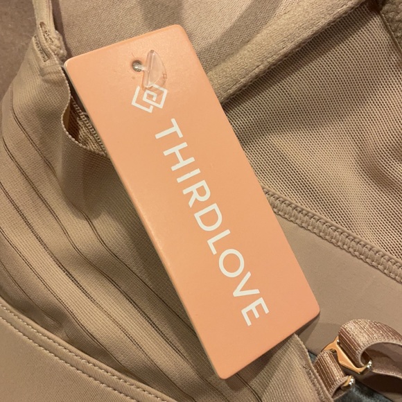 NWT ThirdLove Seamless Striped Bra 36B Taupe - Picture 7 of 9